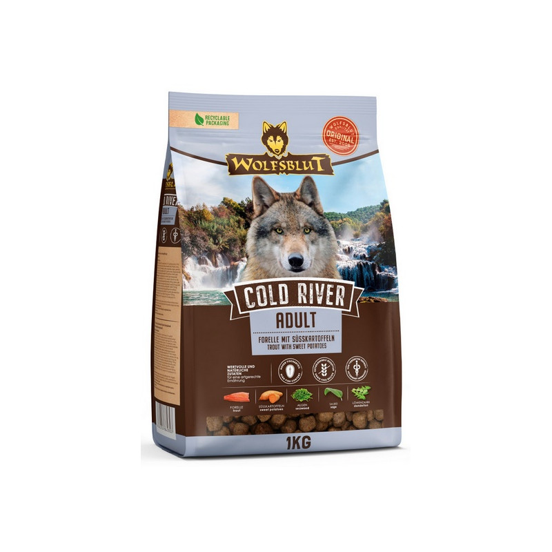 Wolfsblut Dog Cold River Adult - pstrąg i bataty 1kg - All4Animals