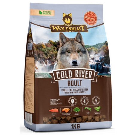 Wolfsblut Dog Cold River Adult - pstrąg i bataty 1kg - All4Animals