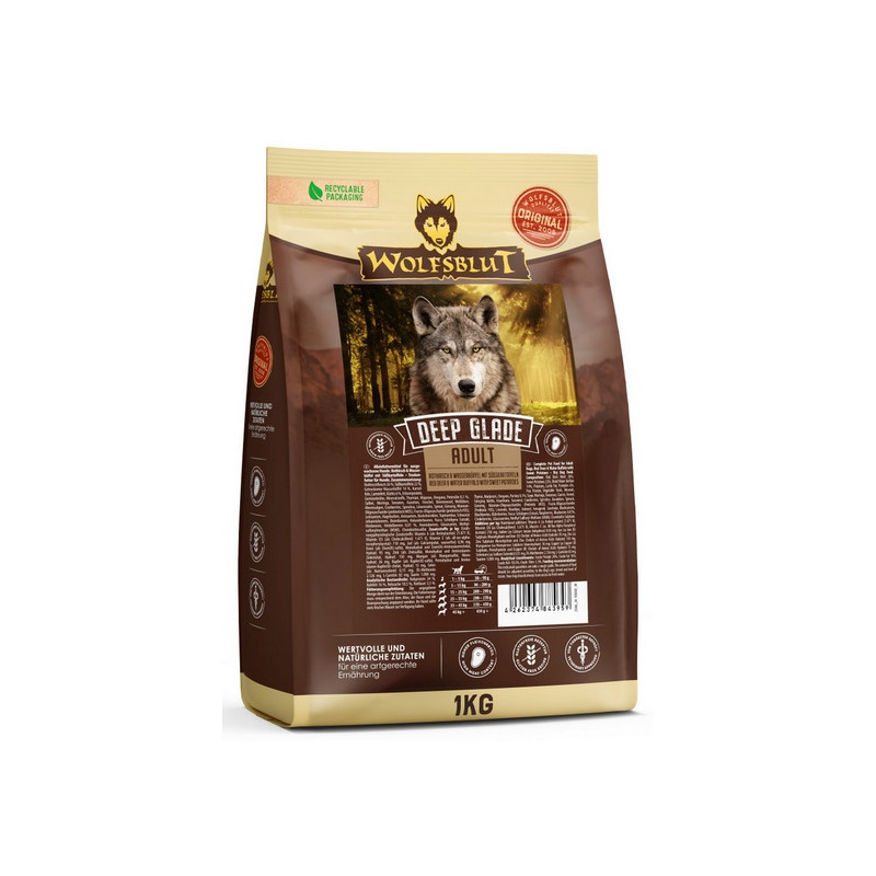 Wolfsblut Dog Deep Glade Adult - jeleń i bawół 1kg - All4Animals