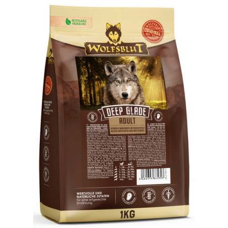 Wolfsblut Dog Deep Glade Adult - jeleń i bawół 1kg - All4Animals