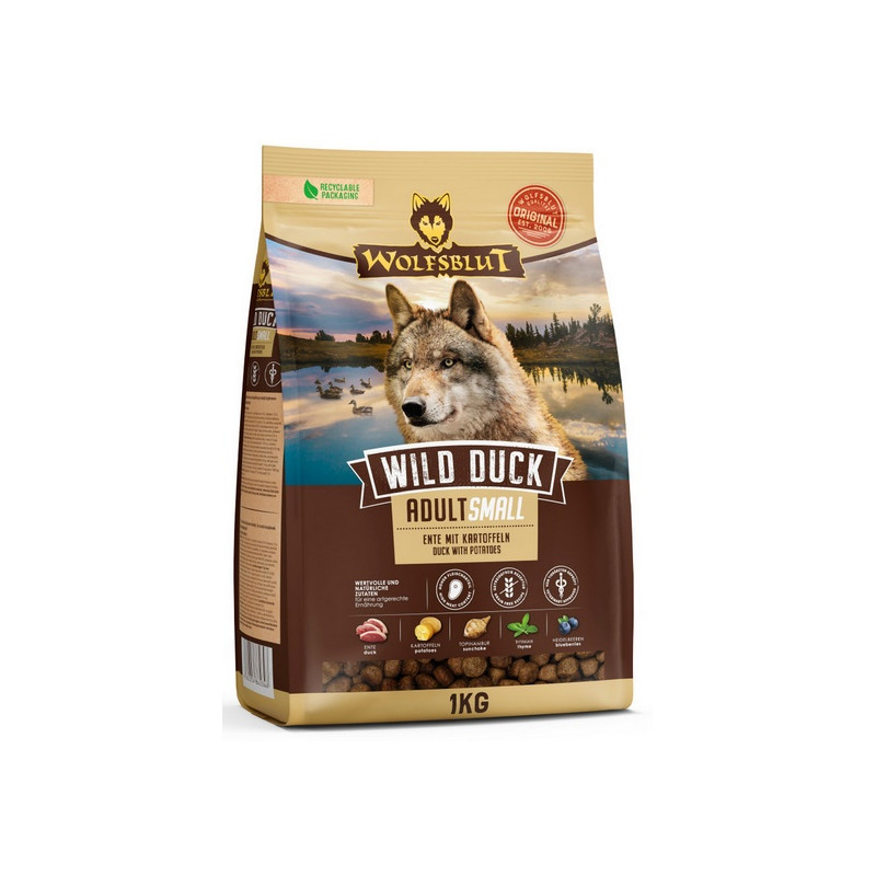 Wolfsblut Dog Wild Duck Adult Small - kaczka i bataty 1kg - All4Animals