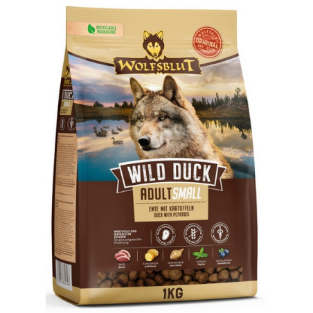 Wolfsblut Dog Wild Duck Adult Small - kaczka i bataty 1kg - All4Animals