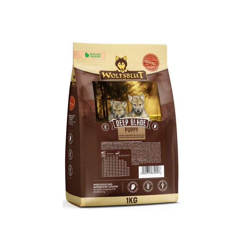 Wolfsblut Dog Deep Glade Puppy - jeleń i bawół 1kg - All4Animals