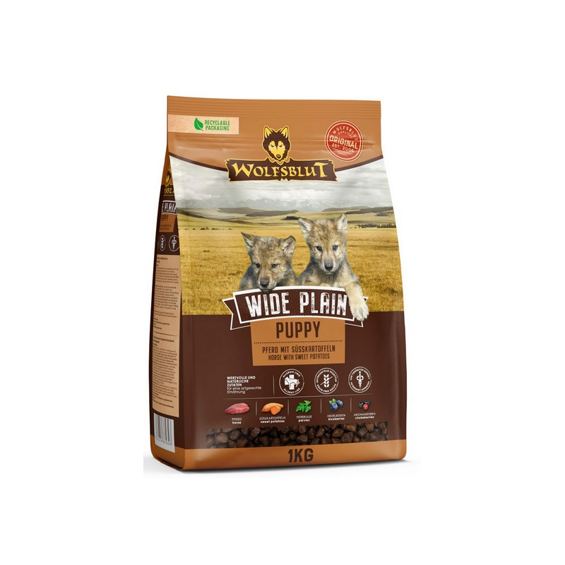 Wolfsblut Dog Wide Plain Puppy - konina i bataty 1kg - All4Animals