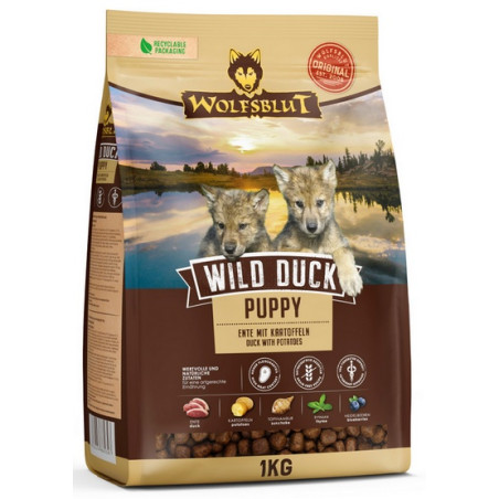 Wolfsblut Dog Wild Duck Puppy - kaczka i ziemniaki 1kg - All4Animals