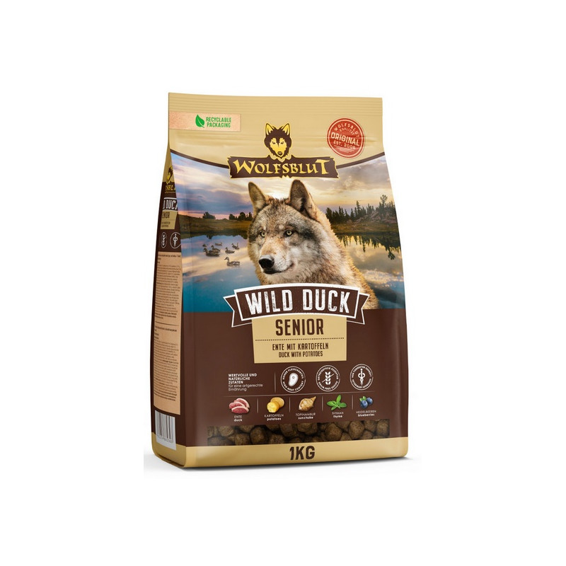 Wolfsblut Dog Wild Duck Senior - kaczka i ziemniaki 1kg - All4Animals