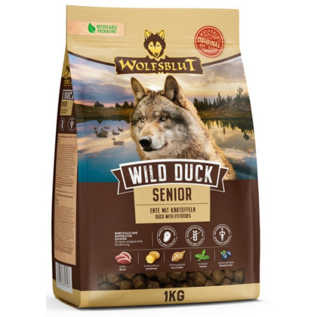 Wolfsblut Dog Wild Duck Senior - kaczka i ziemniaki 1kg - All4Animals