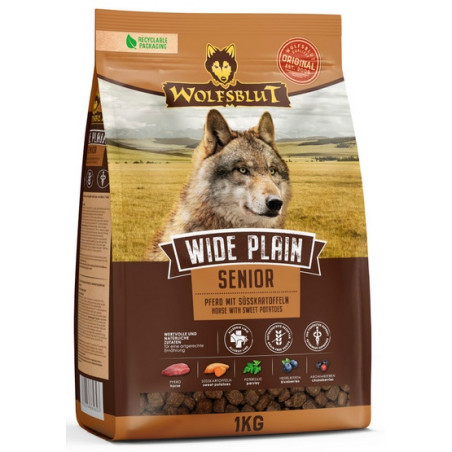 Wolfsblut Dog Wide Plain Senior - konina i bataty 1kg - All4Animals