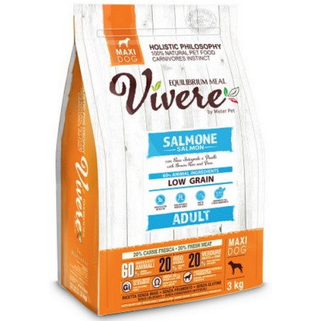 Vivere Maxi Adult Salmon 12kg (4x3kg) Karma Monobiałkowa z Łososiem dla dużych ras - All4Animals