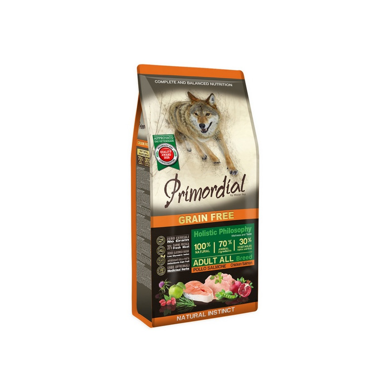 Primordial Dog Grain Free Adult Chicken & Salmon 12kg - All4Animals