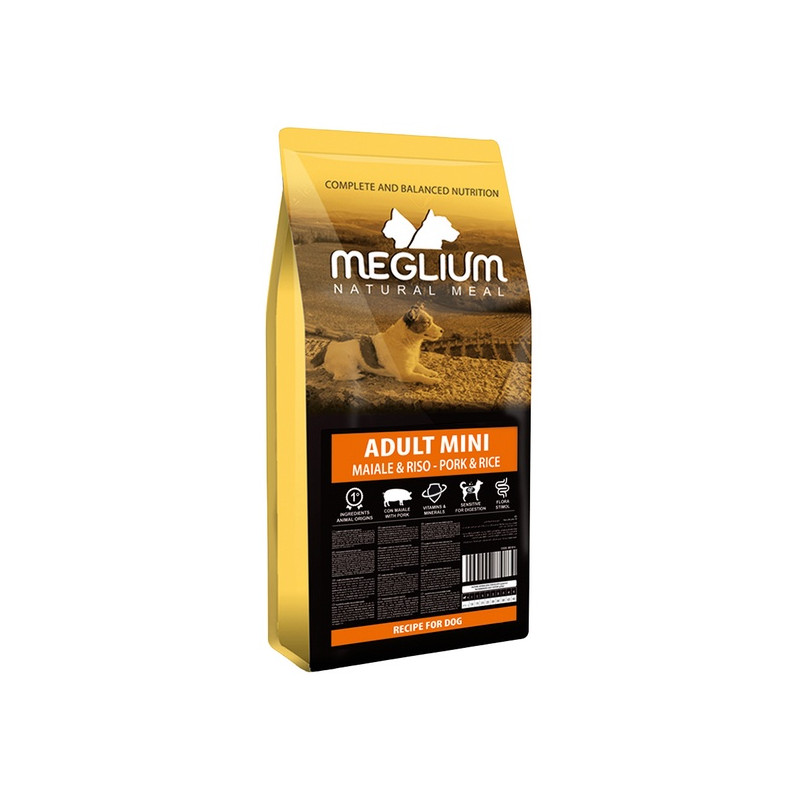 Meglium Dog Mini Adult Pork & Rice 7kg - All4Animals