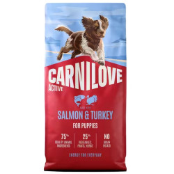 Carnilove Dog Active Salmon & Turkey Puppy - łosoś i indyk 1,5kg - All4Animals