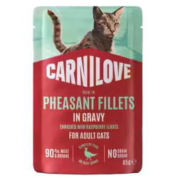 Carnilove Cat Pheasant - bażant w sosie saszetka 85g - All4Animals